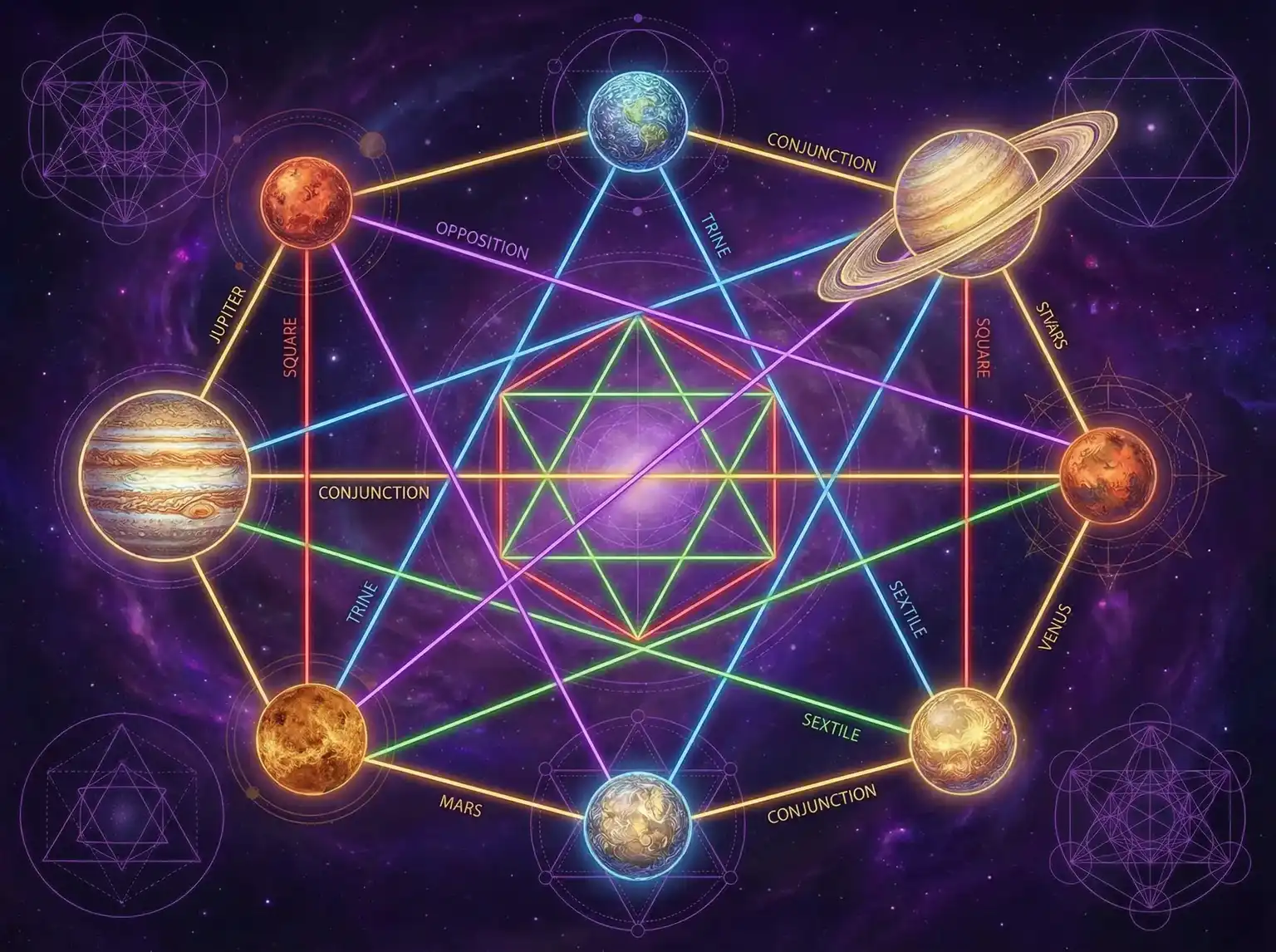 行星相位解读 - 91吃瓜 | 占星学进阶